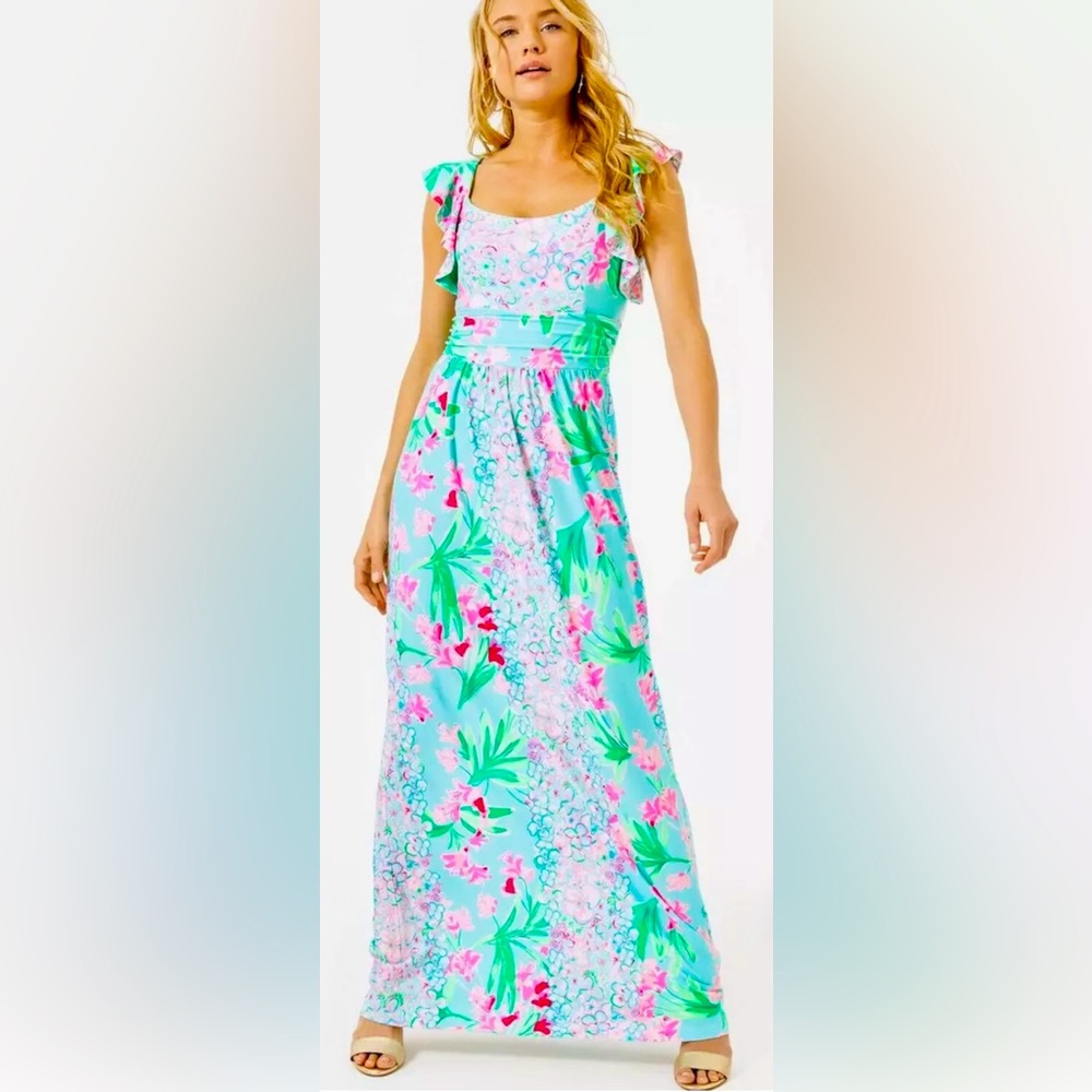 Lilly Pulitzer Cristal Maxi Dress in Isn't She Lovely Size M